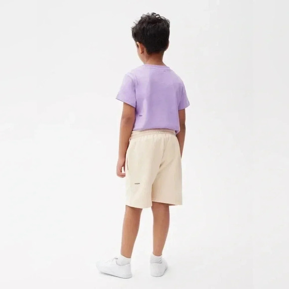 Pangaia Kids' 365 Midweight Long Shorts in Sand-Still Full Price - Picture 3 of 11